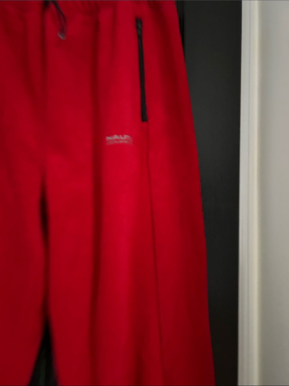 Nautica Red Kids Fleece Joggers with Zip Pockets